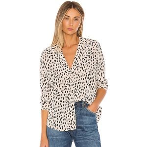 RAILS. Rebel Silk Blouse Blush Spotted *NWT